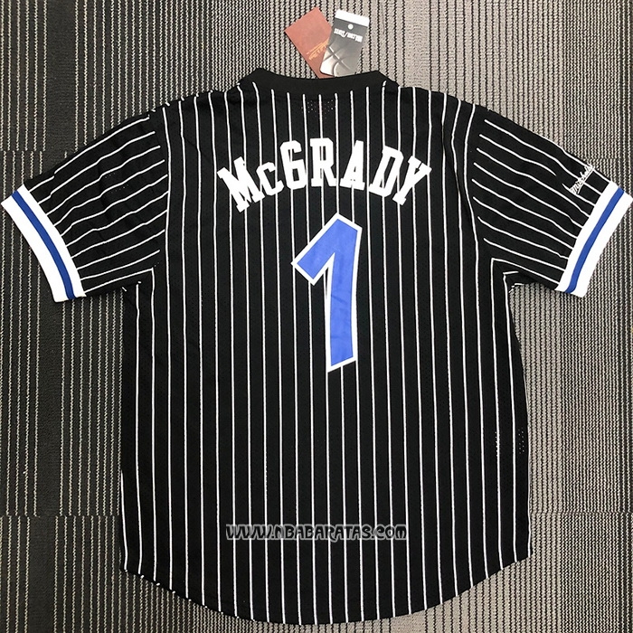 Camiseta Manga Corta Orlando Magic Tracy McGrady #1 Negro